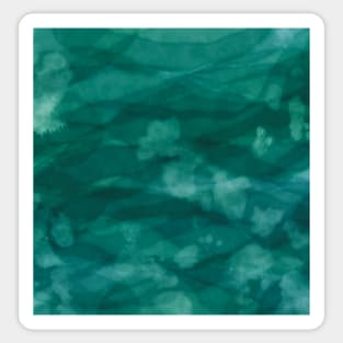 Abstract watercolor pattern in aqua Sticker